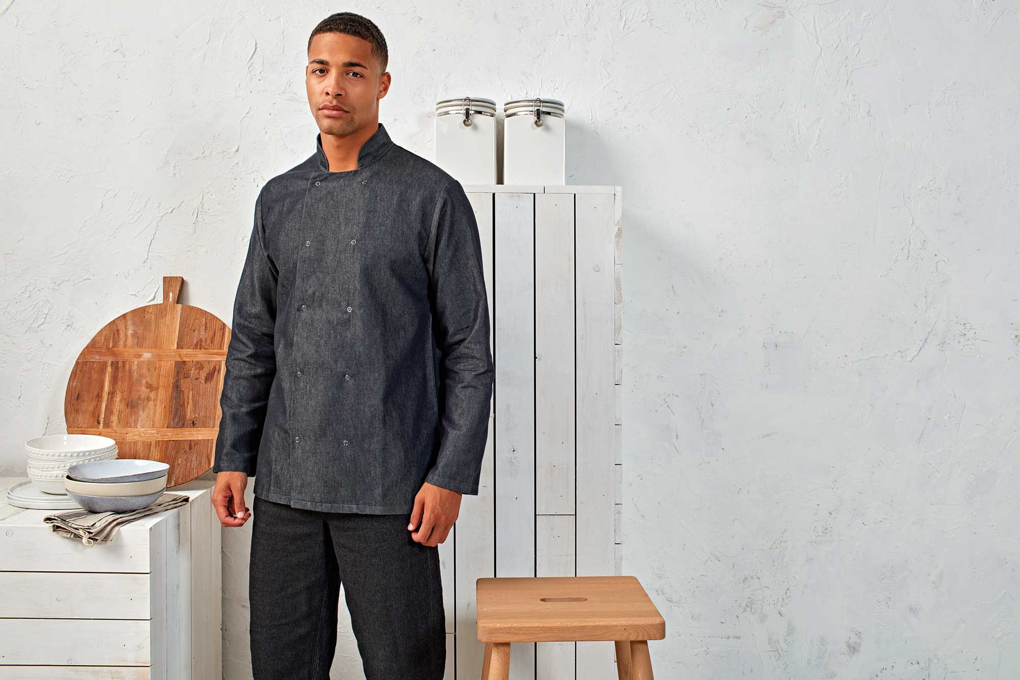 PR660: Denim chef's jacket